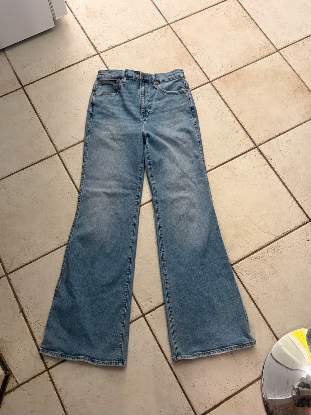 Madewell Light Wash High-Rise Wide-Leg Jeans
